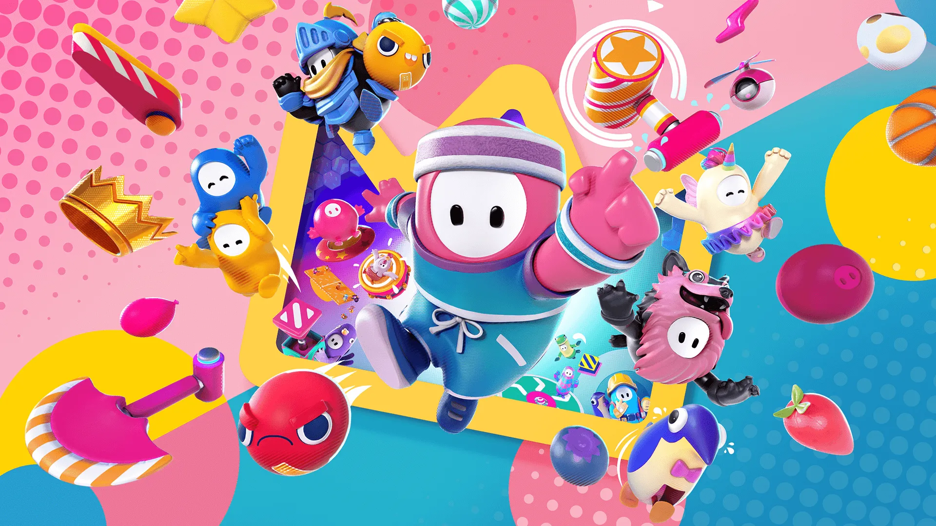 Artwork from the game Fall Guys.